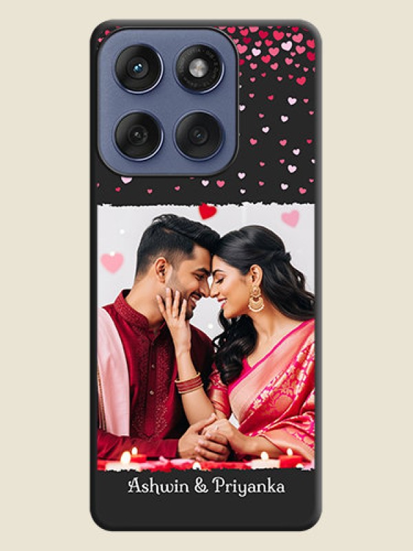 Custom Fall in Love with Your Partner on Photo On Space Black Custom Soft Matte Mobile Back Cover - Motorola Edge 60 Fusion