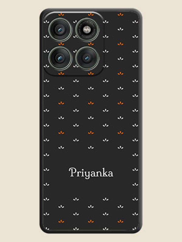 Custom Simple Pattern With Custom Text On Space Black Custom Soft Matte Mobile Back Cover - Motorola Edge 60 Pro 5G