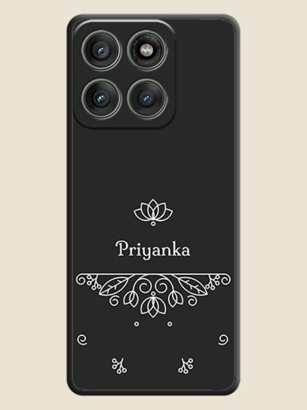 Custom Lotus Garden Custom Text On Space Black Custom Soft Matte Mobile Back Cover - Motorola Edge 60 Pro 5G