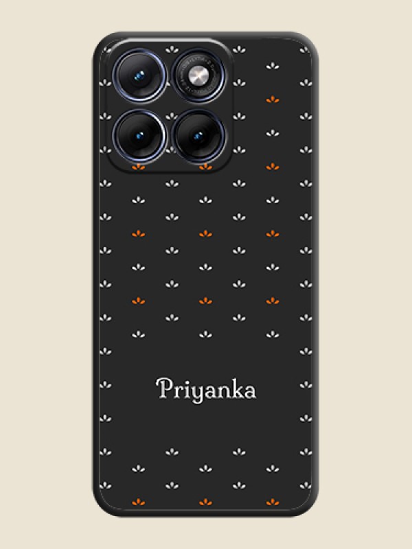 Custom Simple Pattern With Custom Text On Space Black Custom Soft Matte Mobile Back Cover - Motorola Edge 70 5G