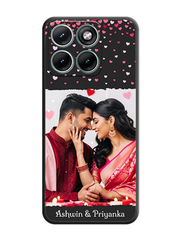 Custom Fall in Love with Your Partner on Photo On Space Black Custom Soft Matte Mobile Back Cover - Motorola Edge 70 Fusion