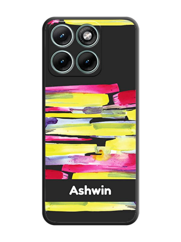 Custom Brush Coloured On Space Black Custom Soft Matte Mobile Back Cover - Motorola Edge 70 Fusion