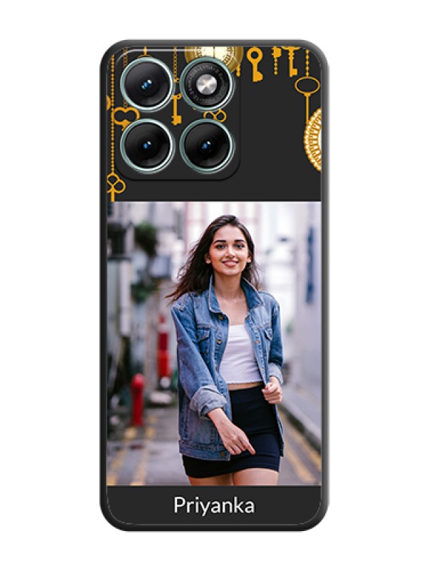Custom Decorative Design with Text On Space Black Custom Soft Matte Mobile Back Cover - Motorola Edge 70 Fusion