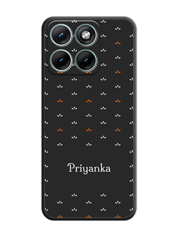 Custom Simple Pattern With Custom Text On Space Black Custom Soft Matte Mobile Back Cover - Motorola Edge 70 Fusion