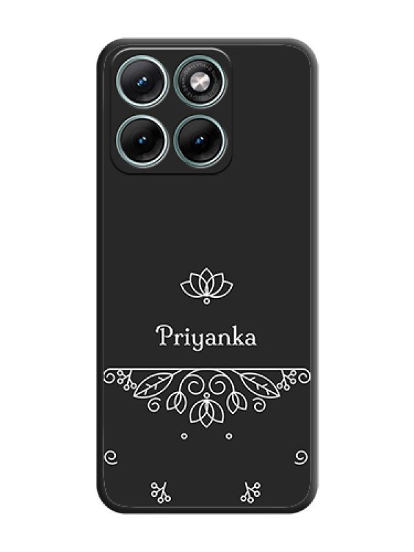 Custom Lotus Garden Custom Text On Space Black Custom Soft Matte Mobile Back Cover - Motorola Edge 70 Fusion