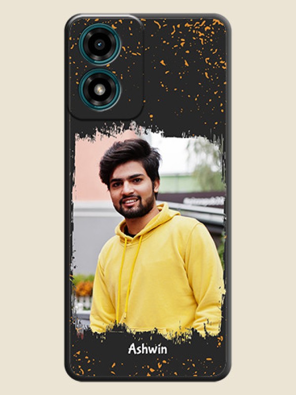 Custom Spray Free Design - Photo on Space Black Soft Matte Phone Cover - Motorola G04