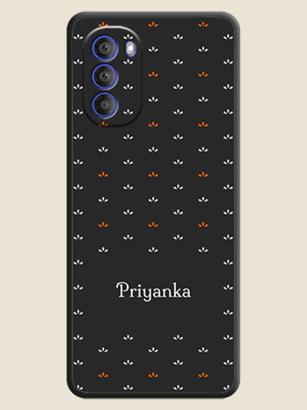 Custom Simple Pattern With Custom Text On Space Black Personalized Soft Matte Phone Covers -Motorola G51 5G
