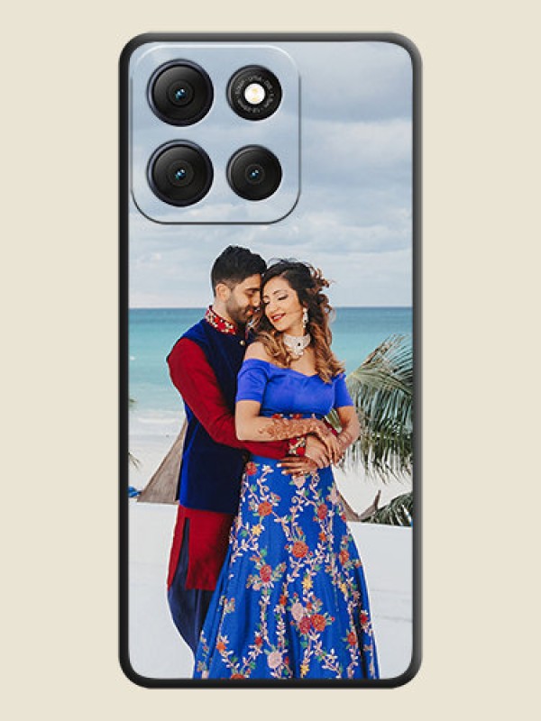 Custom Full Single Pic Upload On Space Black Custom Soft Matte Mobile Back Cover - Motorola G86 Power 5G