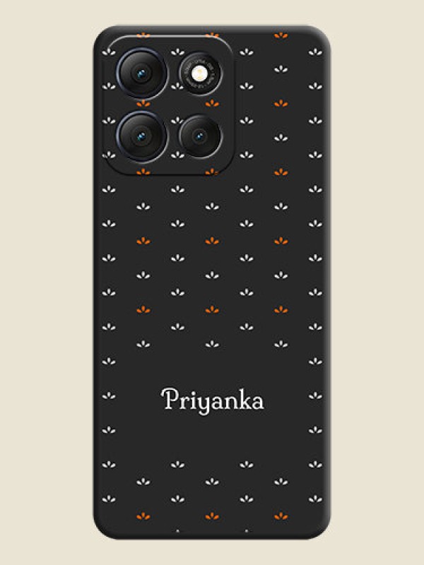 Custom Simple Pattern With Custom Text On Space Black Custom Soft Matte Mobile Back Cover - Motorola G86 Power 5G