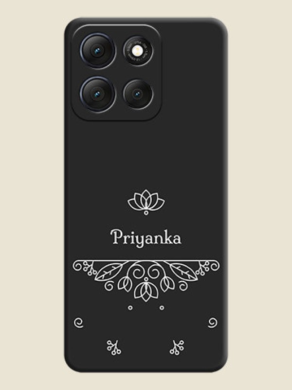 Custom Lotus Garden Custom Text On Space Black Custom Soft Matte Mobile Back Cover - Motorola G86 Power 5G
