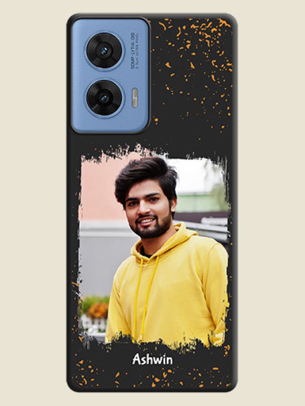 Custom Spray Free Design on Photo On Space Black Custom Soft Matte Mobile Back Cover - Motorola G96 5G