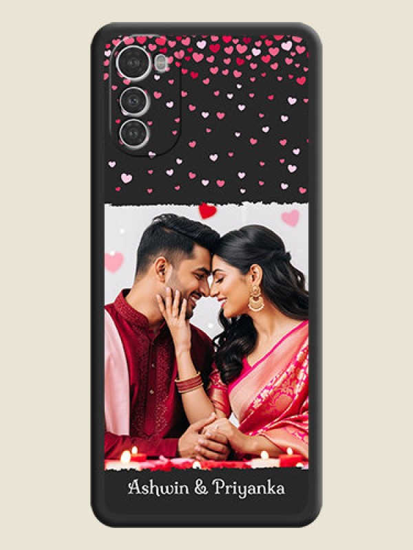 Custom Fall in Love with Your Partner  on Photo on Space Black Soft Matte Phone Cover - Motorola Moto E32s