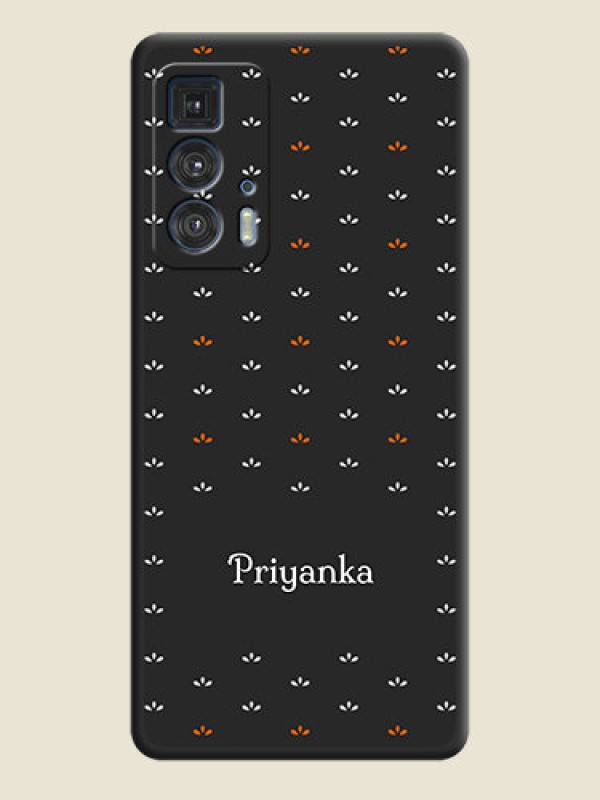 Custom Simple Pattern With Custom Text On Space Black Personalized Soft Matte Phone Covers -Motorola Moto Edge 20 Pro