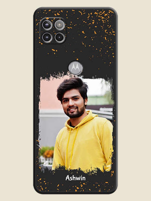 Custom Spray Free Design on Photo on Space Black Soft Matte Phone Cover - Motorola Moto G 5G