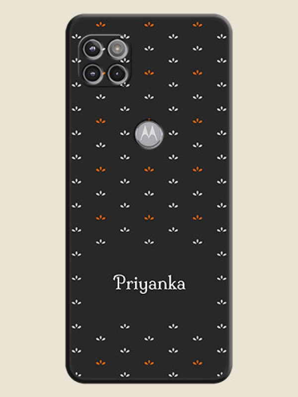 Custom Simple Pattern With Custom Text On Space Black Personalized Soft Matte Phone Covers -Motorola Moto G 5G