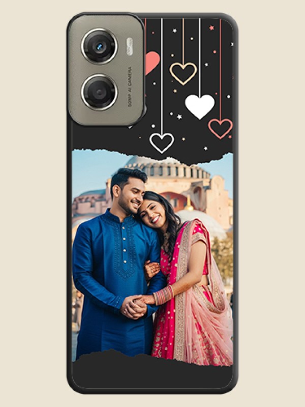 Custom Love Hangings with Splash Wave Picture On Space Black Custom Soft Matte Mobile Back Cover - Motorola Moto G06 Power