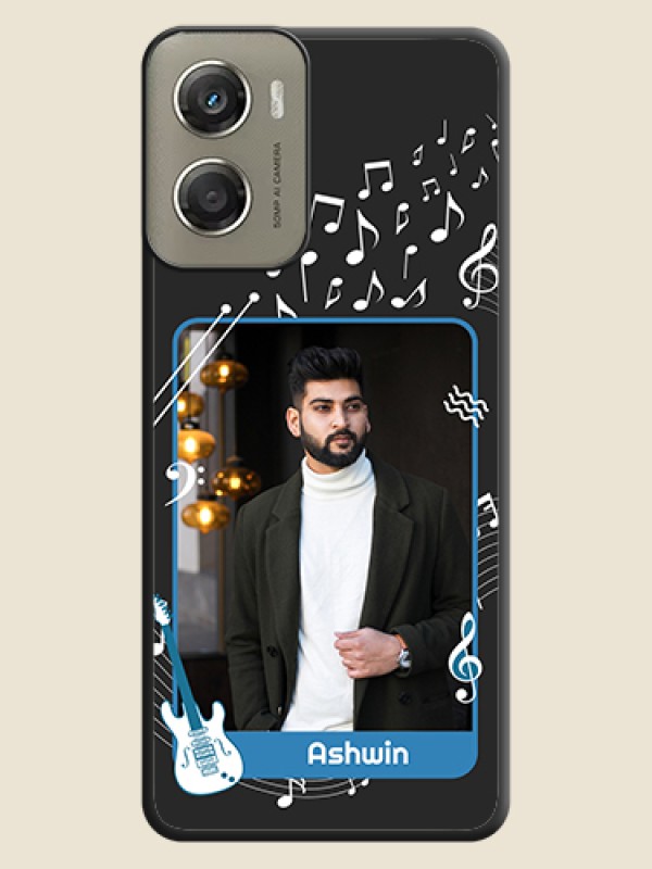 Custom Musical Theme Design with Text on Photo On Space Black Custom Soft Matte Mobile Back Cover - Motorola Moto G06 Power