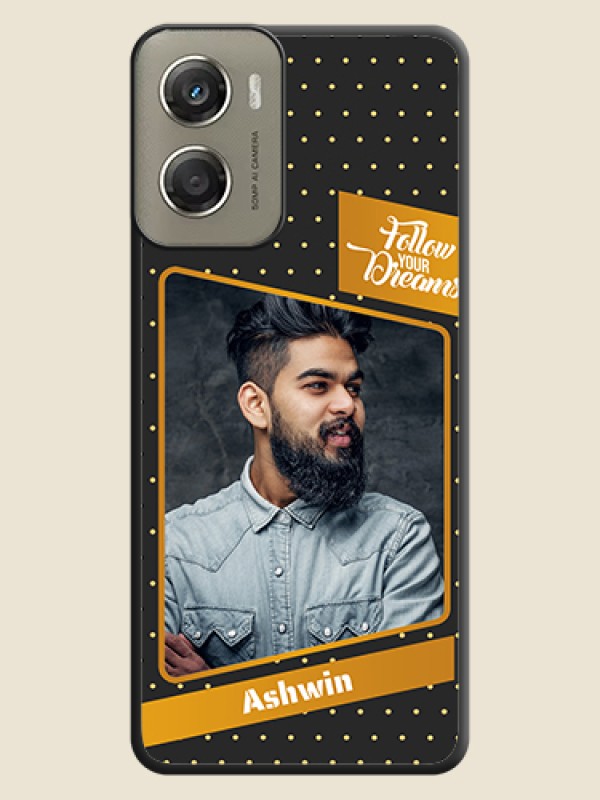 Custom Follow Your Dreams with White Dots On Space Black Custom Soft Matte Mobile Back Cover - Motorola Moto G06 Power