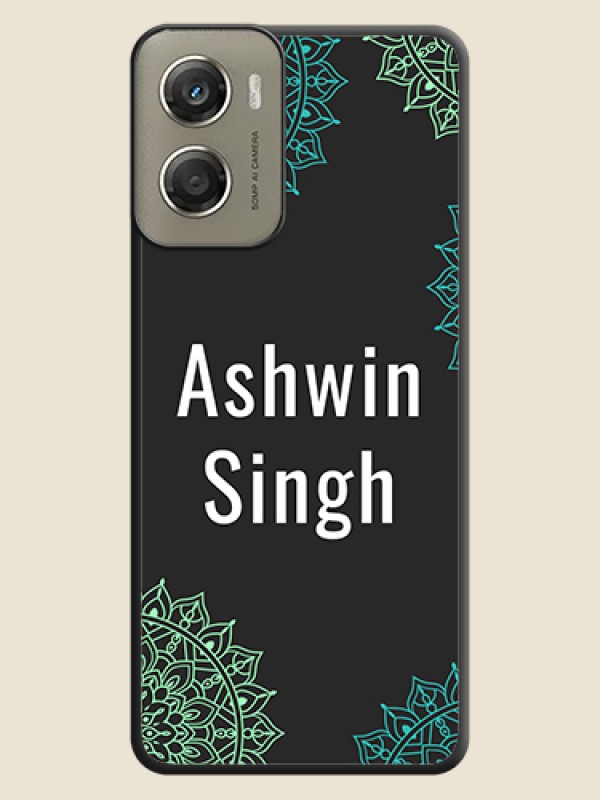 Custom Your Name with Floral Design On Space Black Custom Soft Matte Mobile Back Cover - Motorola Moto G06 Power