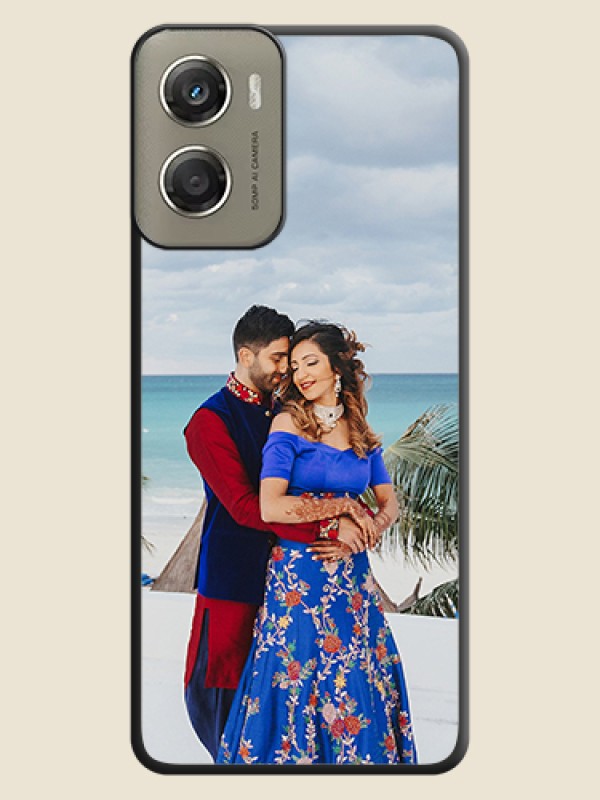 Custom Full Single Pic Upload On Space Black Custom Soft Matte Mobile Back Cover - Motorola Moto G06 Power