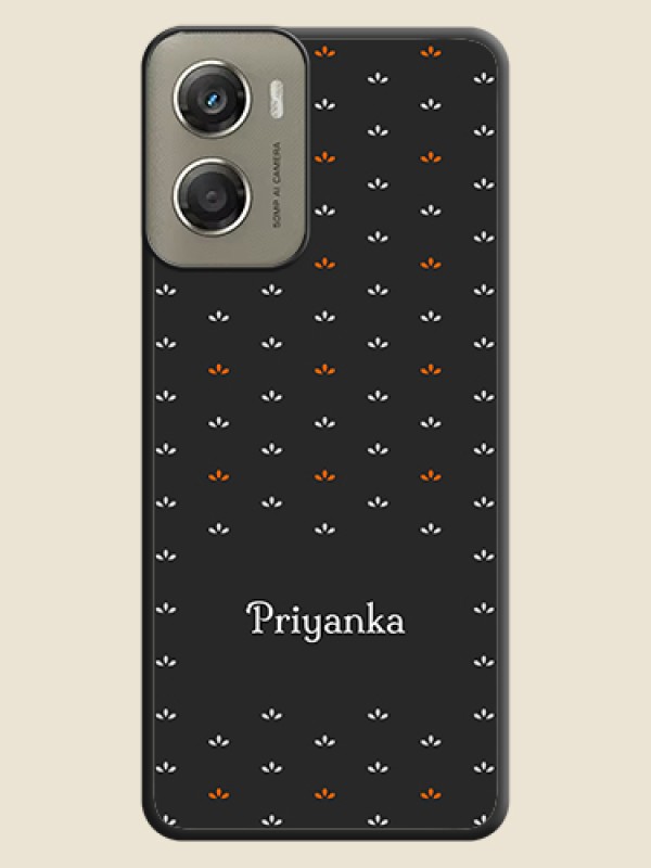 Custom Simple Pattern With Custom Text On Space Black Custom Soft Matte Mobile Back Cover - Motorola Moto G06 Power