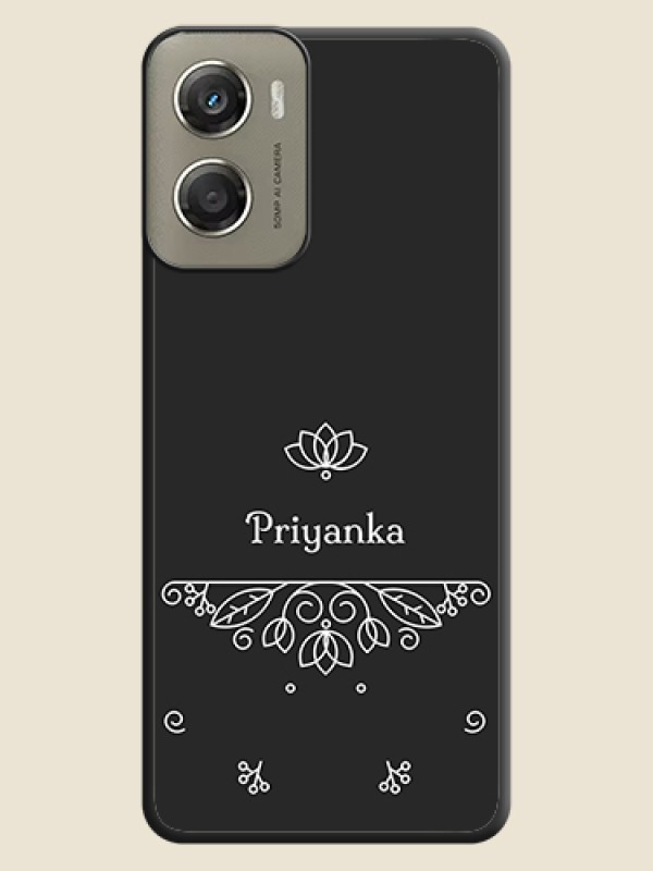 Custom Lotus Garden Custom Text On Space Black Custom Soft Matte Mobile Back Cover - Motorola Moto G06 Power
