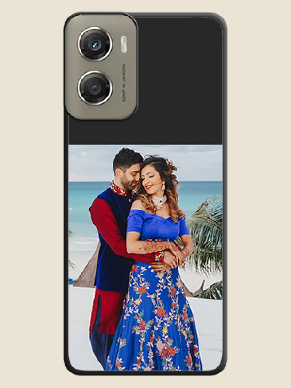 Custom Image Upload With Space Black Color On Custom Soft Matte Mobile Back Cover - Motorola Moto G06 Power