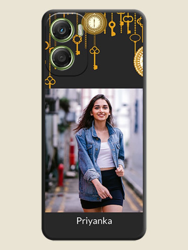 Custom Decorative Design with Text On Space Black Custom Soft Matte Mobile Back Cover - Motorola Moto G06