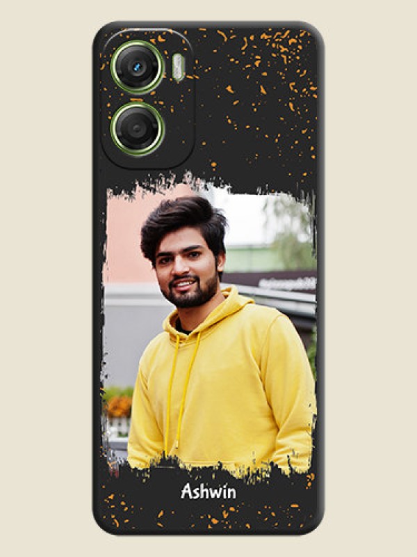 Custom Spray Free Design on Photo On Space Black Custom Soft Matte Mobile Back Cover - Motorola Moto G06