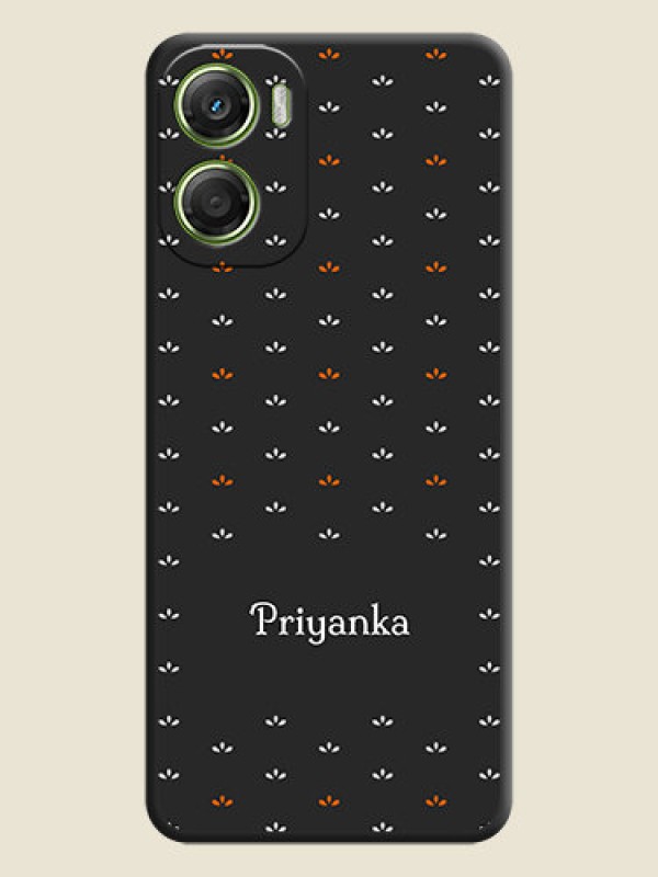 Custom Simple Pattern With Custom Text On Space Black Custom Soft Matte Mobile Back Cover - Motorola Moto G06