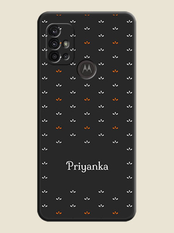 Custom Simple Pattern With Custom Text On Space Black Personalized Soft Matte Phone Covers -Motorola Moto G10 Power