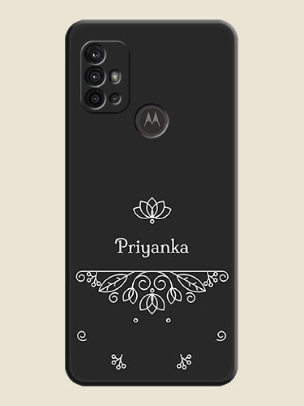 Custom Lotus Garden Custom Text On Space Black Personalized Soft Matte Phone Covers -Motorola Moto G10 Power