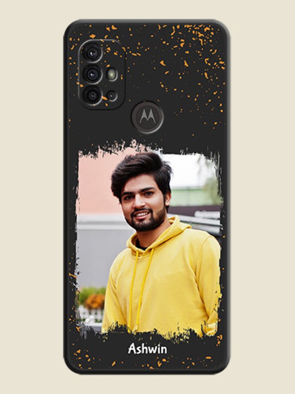 Custom Spray Free Design on Photo on Space Black Soft Matte Phone Cover - Motorola Moto G30