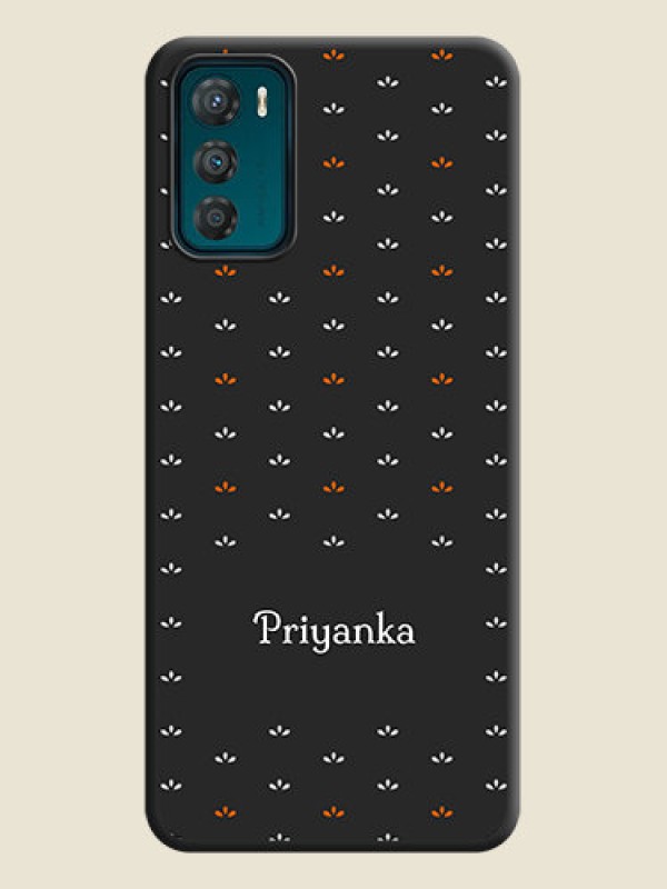 Custom Simple Pattern With Custom Text On Space Black Personalized Soft Matte Phone Covers -Motorola Moto G42