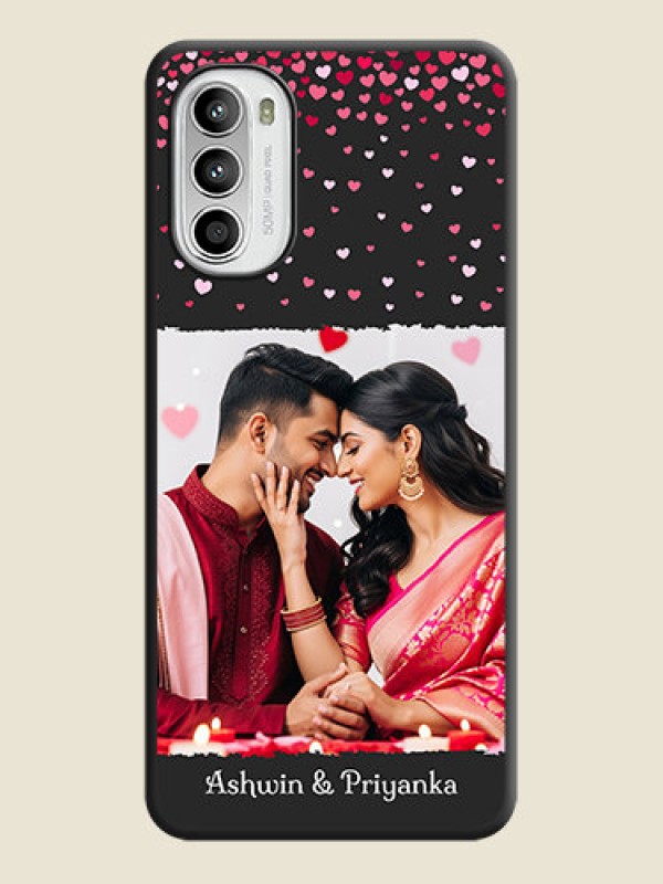 Custom Fall in Love with Your Partner  on Photo on Space Black Soft Matte Phone Cover - Moto G52