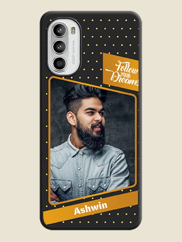 Custom Follow Your Dreams with White Dots on Space Black Custom Soft Matte Phone Cases - Moto G52