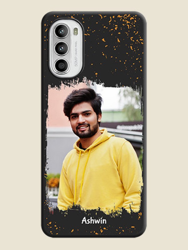 Custom Spray Free Design on Photo on Space Black Soft Matte Phone Cover - Moto G52