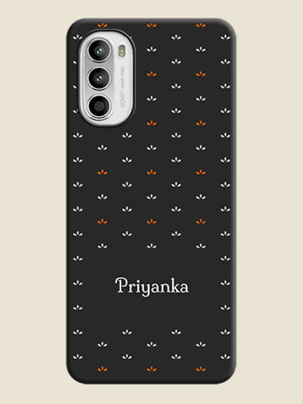 Custom Simple Pattern With Custom Text On Space Black Personalized Soft Matte Phone Covers -Motorola Moto G52