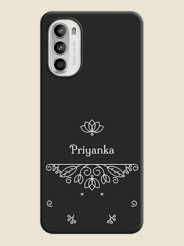 Custom Lotus Garden Custom Text On Space Black Personalized Soft Matte Phone Covers -Motorola Moto G52