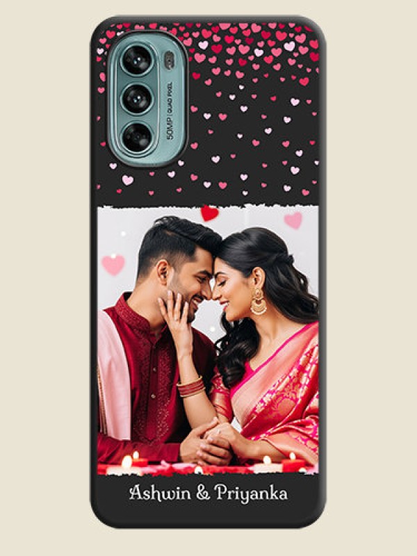 Custom Fall in Love with Your Partner  on Photo on Space Black Soft Matte Phone Cover - Moto G62