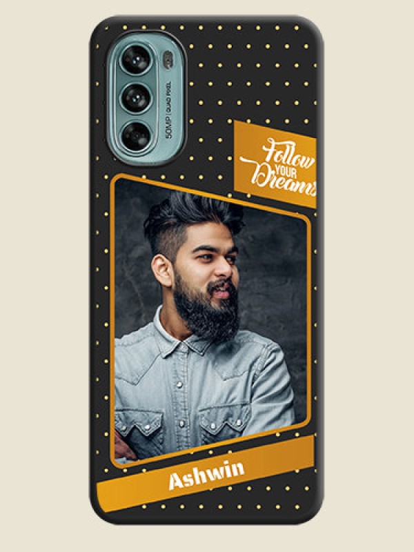 Custom Follow Your Dreams with White Dots on Space Black Custom Soft Matte Phone Cases - Moto G62