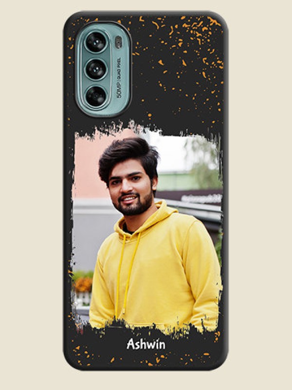 Custom Spray Free Design on Photo on Space Black Soft Matte Phone Cover - Moto G62