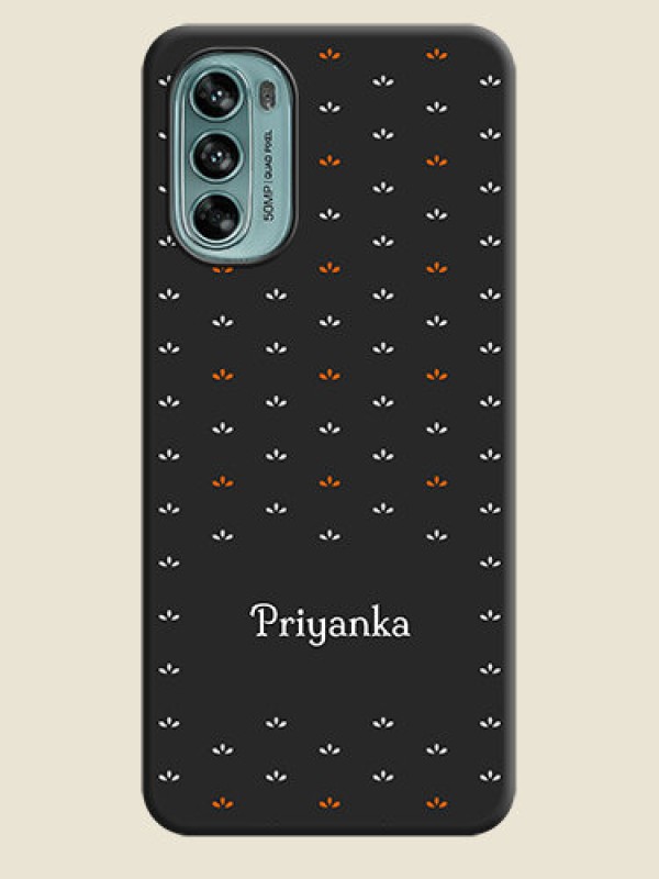 Custom Simple Pattern With Custom Text On Space Black Personalized Soft Matte Phone Covers -Motorola Moto G62