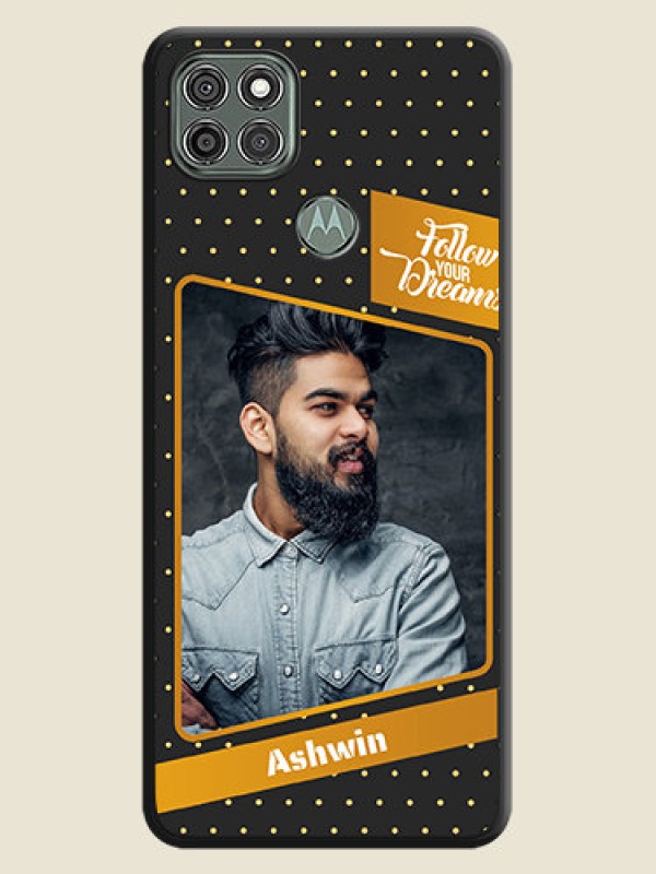 Custom Follow Your Dreams with White Dots on Space Black Custom Soft Matte Phone Cases - Moto G9 Power