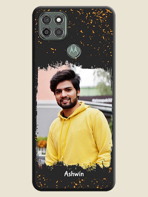Custom Spray Free Design on Photo on Space Black Soft Matte Phone Cover - Moto G9 Power