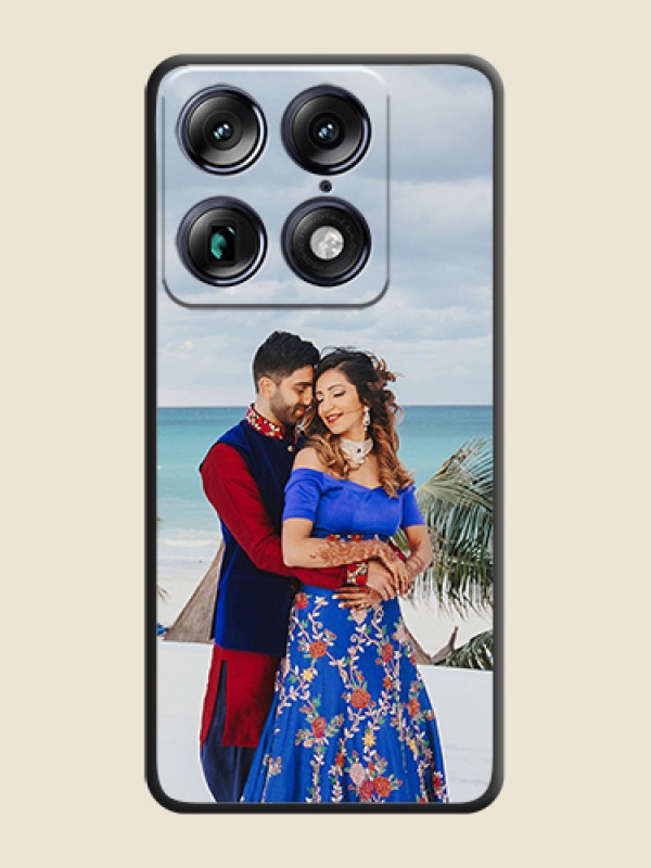Custom Full Single Pic Upload On Space Black Custom Soft Matte Mobile Back Cover - Motorola Signature 5G