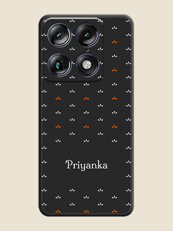 Custom Simple Pattern With Custom Text On Space Black Custom Soft Matte Mobile Back Cover - Motorola Signature 5G