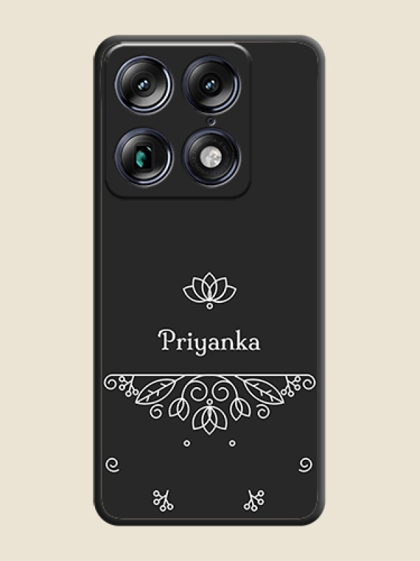 Custom Lotus Garden Custom Text On Space Black Custom Soft Matte Mobile Back Cover - Motorola Signature 5G