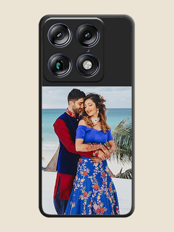 Custom Image Upload With Space Black Color On Custom Soft Matte Mobile Back Cover - Motorola Signature 5G