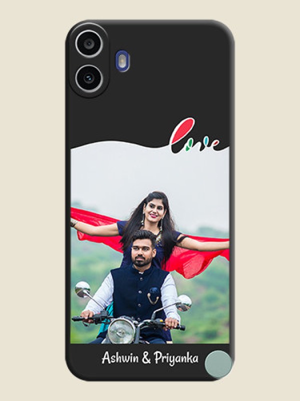 Custom Fall in Love Pattern with Picture on Photo On Space Black Custom Soft Matte Mobile Back Cover - Nothing Cmf Phone 1